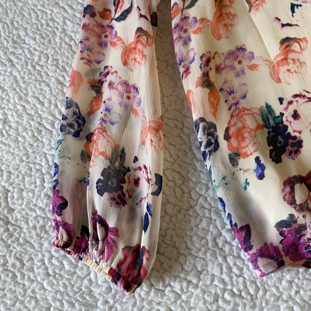 Vintage America floral blouse size Small - Picture 5 of 9